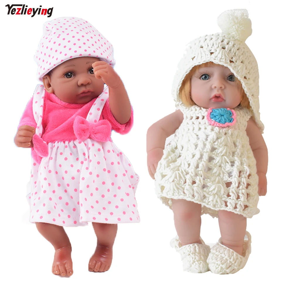 

2PCS NPKDOLL 25-28CM 10 Inch Silicone Reborn Baby Dolls Baby Alive Realistic Boneca Bebe Lifelike Real Girl Doll Reborn Birthday