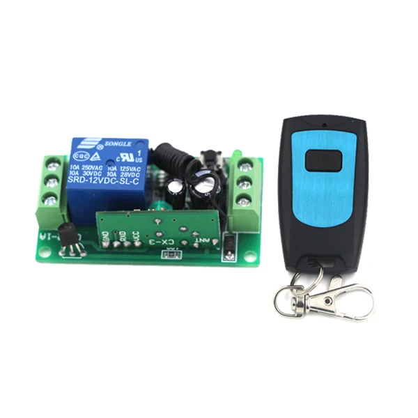 

Remote Control Switch DC 24V 1 CH 10A Relay Receiver Transmitter Learning Light Lamp Wireless Switch 315/433MHZ