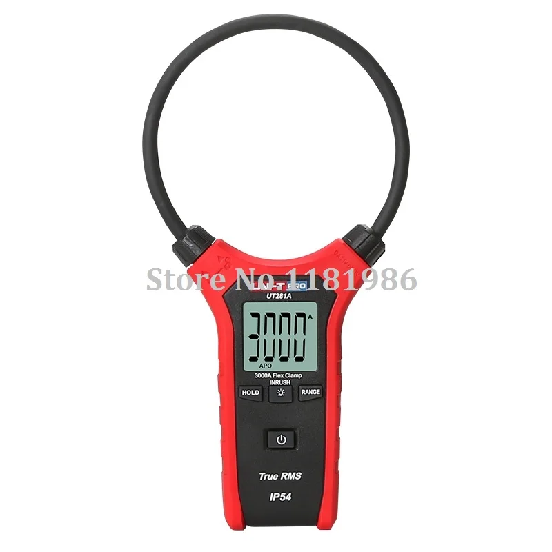 

UNI-T UT281A True RMS Smart AC 3000A Digital Flexible Clamp Meter Multimeter Ammeter, Multipurpose Table Backlight / Auto Off