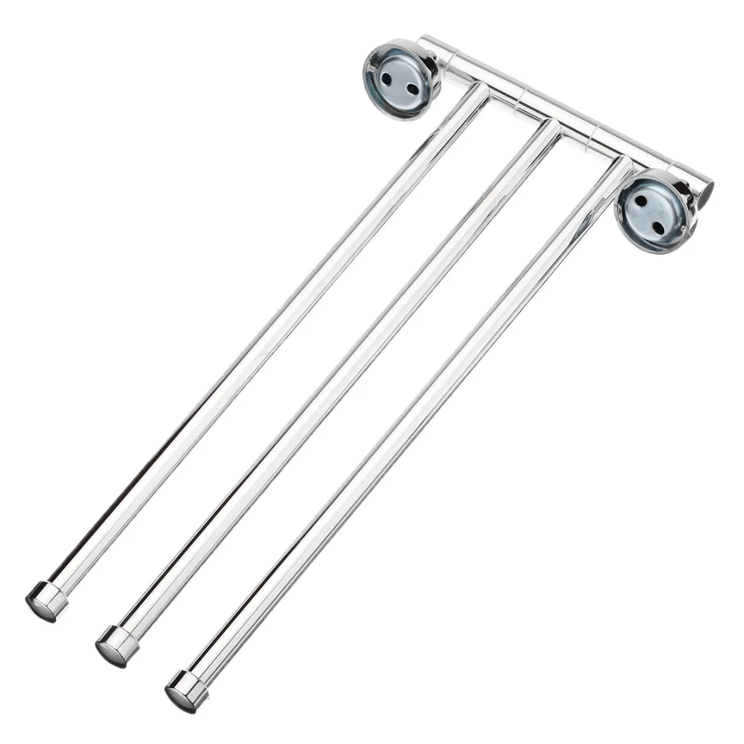 Stainless Steel Swivel 2/3/4 Swing Arm Sliver High Quality Towel Holder Bar Rails Rack Wall Mounted Bathroom Tool