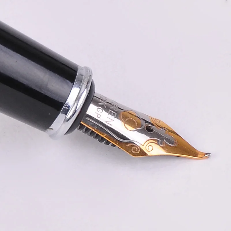BOOKWORM 675 черно-Оранжевый Серебряный цветок Янтарный целлюлоид изогнутое перо художественная авторучка школьные принадлежности каллиграфия ручка