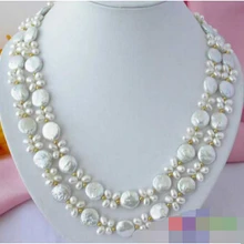 Белое ожерелье из искусственного жемчуга с искусственным пресноводным жемчугом, для детей~ 5" 14 мм