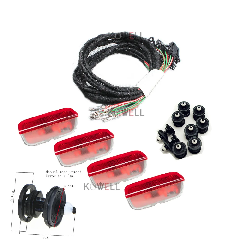 Door Warning Light &amp Cable Clip For VW Passat B6 B7 Touareg Superb Seat Jetta Golf MK5 MK6 CC 3AD 947 411 3B0 972 702 7L6 868 |