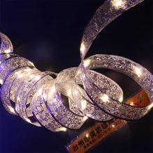 Светодиодный ленточный 4M из медной проволоки 40 светодиодный галстук-бабочка светодиодный светильник на батарейках AA Рождественские Свадебные вечерние гирлянды для украшения