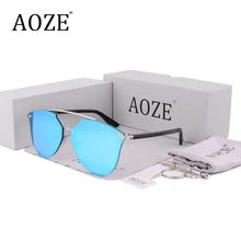 2018 NUEVA AOZE Diseño Espejo de Ojo de Gato gafas de Sol de las mujeres de La Vendimia de Las Mujeres de la Marca de Lujo Gafas de Sol UV400 Gafas Feminin