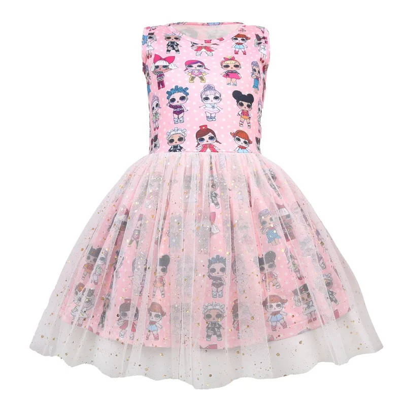 

Lol Dolls Baby girl Dresses Summer sleeveless Princess Girls Dress Kids Party Christmas Costumes Children Clothes cos clothing