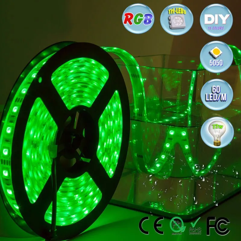 Светодиодная лента SMD5050 IP68 5 м Wi Fi для аквариума светильник Одноцветный RGB гибкая