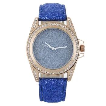 

FUNIQUE Women Rhinestone Watch Leather Bracelet Quartzwatch Analog Dial Reloj Mujer Watches Women Wristwatches For Dropshipping