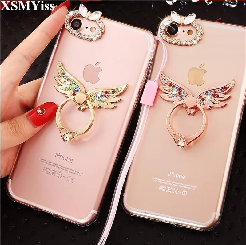 Чехол подставка XSMYiss с блестящим кольцом для iphone X XS чехол MAX XR силиконовый 11 Pro 6 6S 7