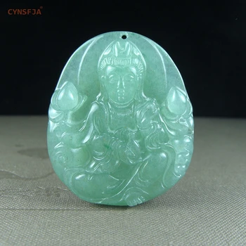 

CYNSFJA Real Certified Natural Green Jade Charms Men's Amulets Guanyin Jade Pendants Hand-carved High Quality Wonderful Gifts