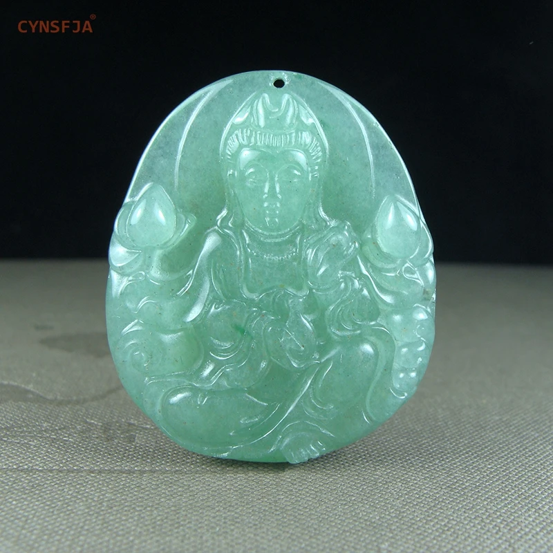 

Certified Natural Jade Charms Pendants Lucky Guanyin Jade Pendant Hand-carved High Quality Wonderful Birthday Gifts