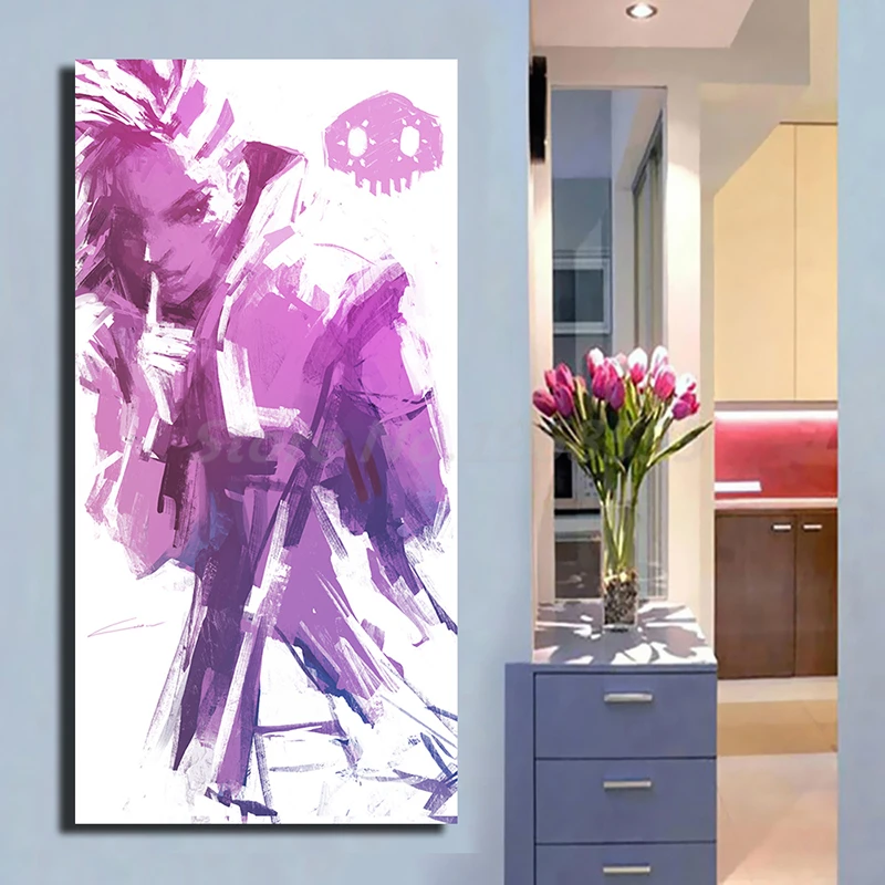 

Overwatches Game Sombra Hacker Logo Wallpaper Canvas Painting Print Living Room Home Decor Modern Wall Art Oil Painting Poster