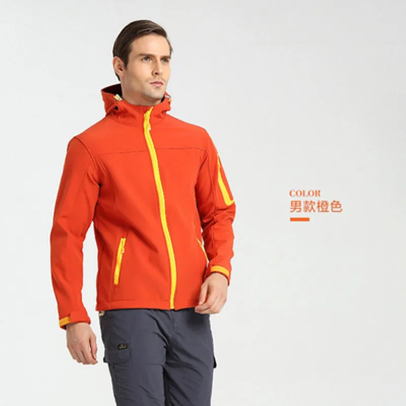 Outdoor male autumn winter breathable sports softshell hooded zipper coat men warm inner fleece fishing single jacket overcoat new brand men soft shell clothing warm polar fleece outdoor fishing cardigan jacket autumn winter man fishing shirt coat red