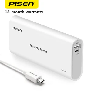 PowerBank Pisen Портативный внешний аккумулятор Общая емкость 10000 мАч Зарядное устройство для смартфонов и планшетов - изображение
