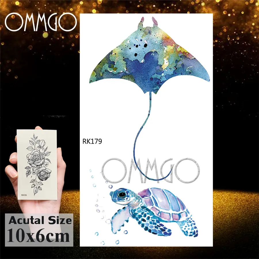 OMMGO астронавт звезда вселенная татуировки Временные палец шеи поддельные татуировки наклейки планеты Круглые татуировки боди-арт рука маленькая Outspace - Цвет: ORK179