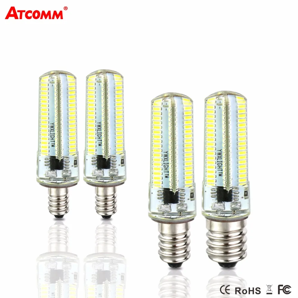 Ampoule LED E14 люстра лампа E17 E12 E11 свеча свет 110 В 220 SMD 3014 чип 64 152 светодиодов высокий