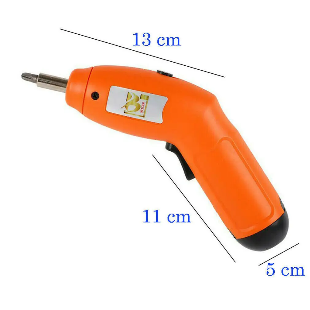 6V Electric Battery Powered Cordless Screwdriver Drill Bit Tool with 11 Screws