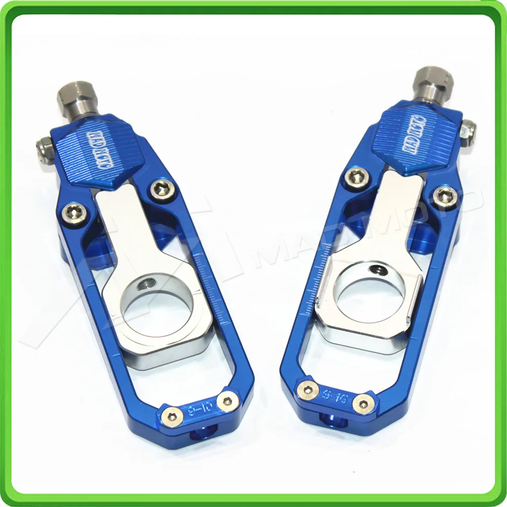 Motorcycle Chain Tensioner Adjuster fit for HONDA CBR 600 RR CBR600RR 2005 2006 Blue & Silver (2)
