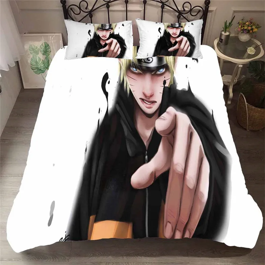 HELENGILI 3D Постельное белье аниме печати пододеяльник набор Bedcloth с Наволочка на