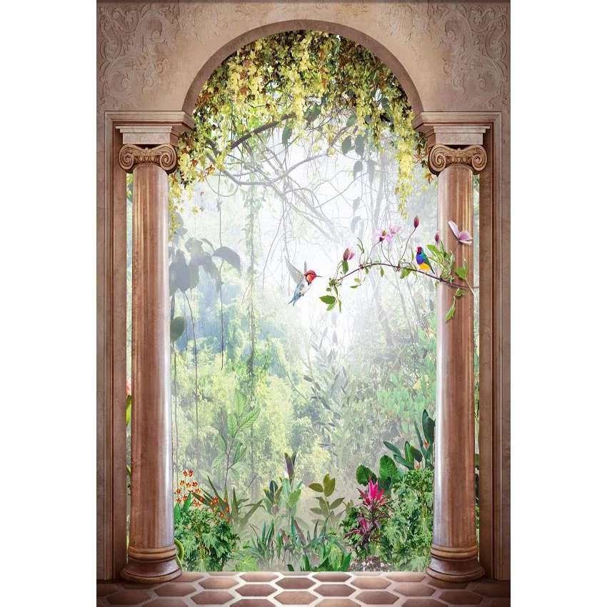 New 7x5 Backgrounds Backdrop for Photography White Floral Hot Air Balloons Photo Backdrops for Easter Day No Wrinkle Photo Booth Party Props