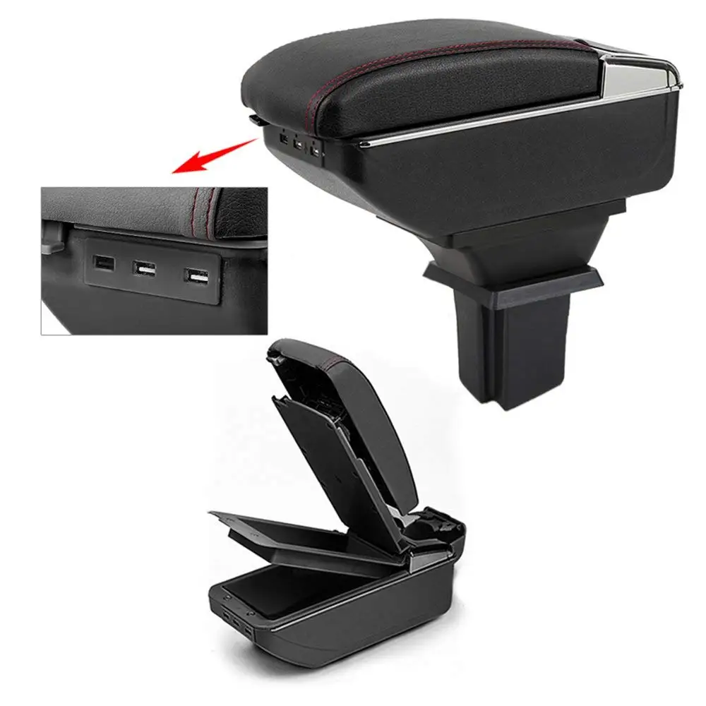 

Car Armrest Box Cover Auto Seat Central Double Storage Space with USB Charge Organizer Interior Car Styling for Chevrolet