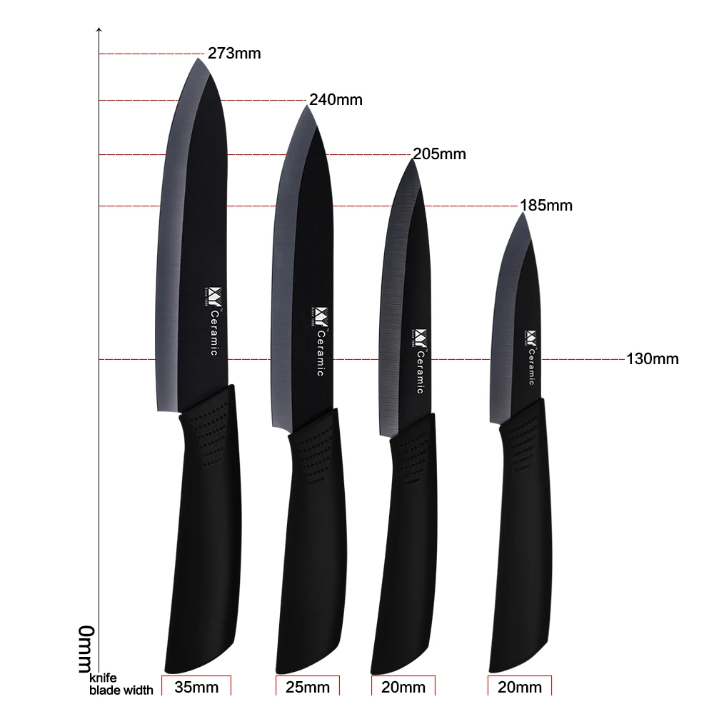 XYj, высокое качество, оксид циркония, Керамический Кливер, черный/белый клинок, " 4" " 6" дюймов+ покрытие, набор керамических ножей, кухонный нож для фруктов