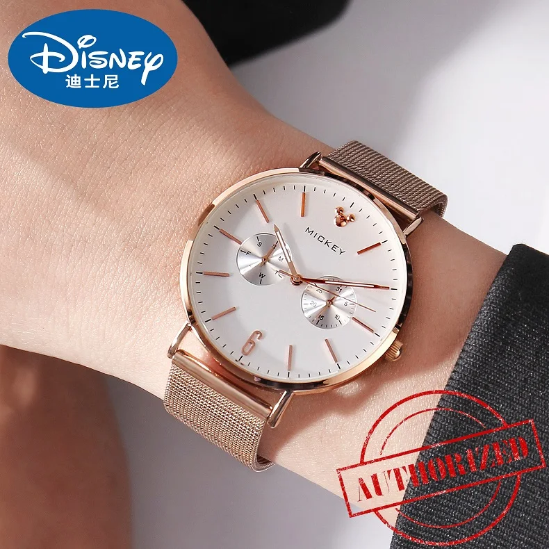 Disney acero inoxidable reloj часы мужские из нержавеющей стали ремешок деловые мужские часы кварцевые наручные часы мужские relogio masculino