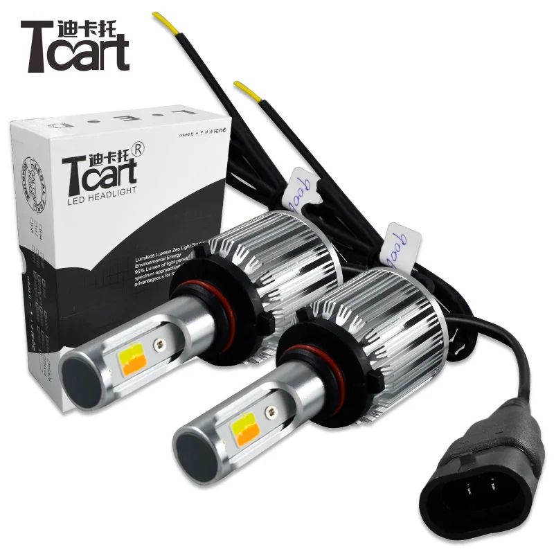 Tcart 2 шт. 30 Вт белый и желтый цвет светодиодные противотуманные фары s 9005 6000K