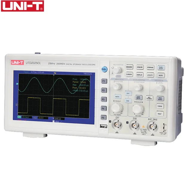 Best Price UNI-T UTD2025CL Digital Storage Oscilloscopes 2CH 25MHZ Scopemeter Scope meter 7 inches widescreen LCD displays