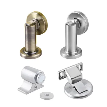 

Stainless steel Magnetic Door Stops Hidden Powerful anti-collision door Holder Floor Nail-free Doorstop Furniture Hardware