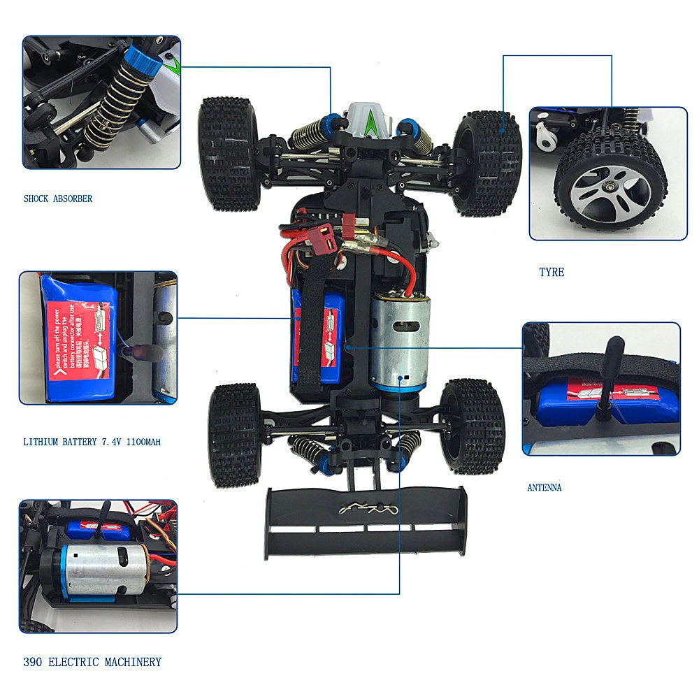 70 км/ч 1:18 4WD RC автомобиль A959 обновленная версия A959-B 2,4G Радиоуправляемый грузовик гоночный багги скоростной внедорожный автомобиль