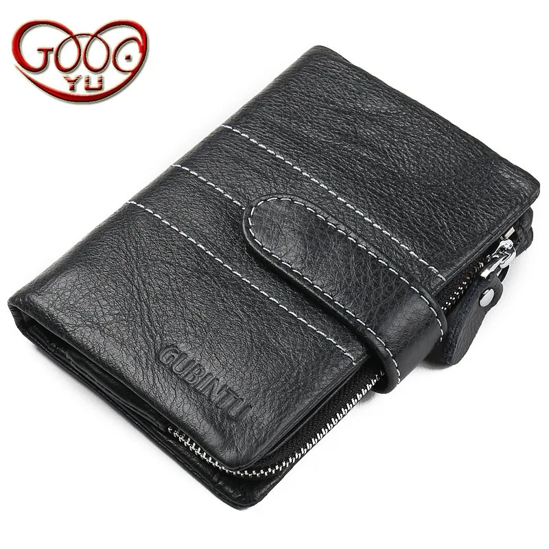 

Europe and the United States leather men short paragraph multi-function wallet cross section square zipper buckle wallet coin ba