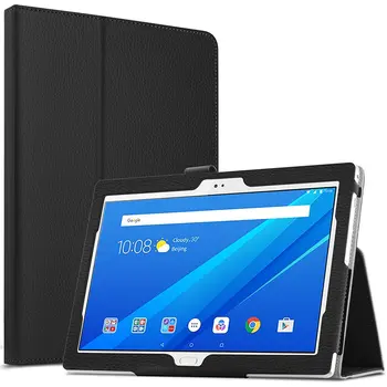 

For Lenovo Tab 4 10.0 Plus Case Folio PU Leather Smart Stand Case Cover for Lenovo Tab 4 10 Tablet Protective Funda Case+Pen