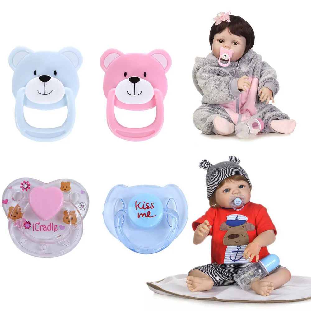4PC New Dummy Pacifier For Reborn Baby Dolls With Internal