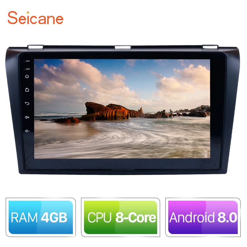 

Seicane 8-Core Android 8.0 9 Inch Wifi Head Unit Radio Audio GPS Multimedia Player For 2004 2005 2006 2007 2008 2009 Mazda 3