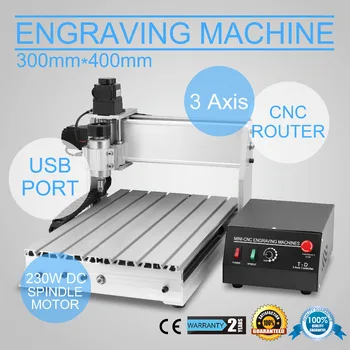 

USB CNC Woodworking Machine 3 Axis 3040T 300X400MM Engraving And Milling Machine