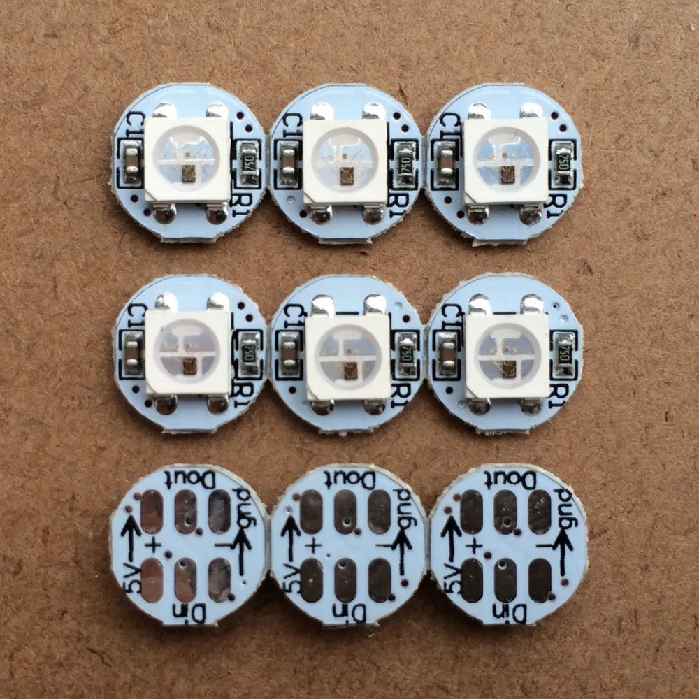 50 шт. WS2811 IC встроенный WS2812B ws2812 2812 светодиодные чипы с радиатором (10 мм * 3 мм) 5050 SMD RGB