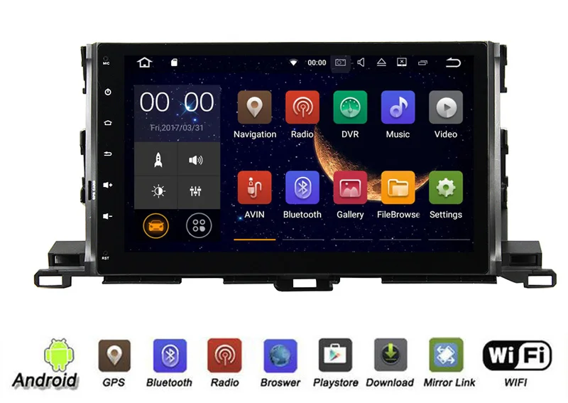 Clearance YESSUN Android Radio Car Player For TOYOTA HIGHLANDER 2014~2015 Stereo Radio Multimedia GPS Navigation With AM/FM 1