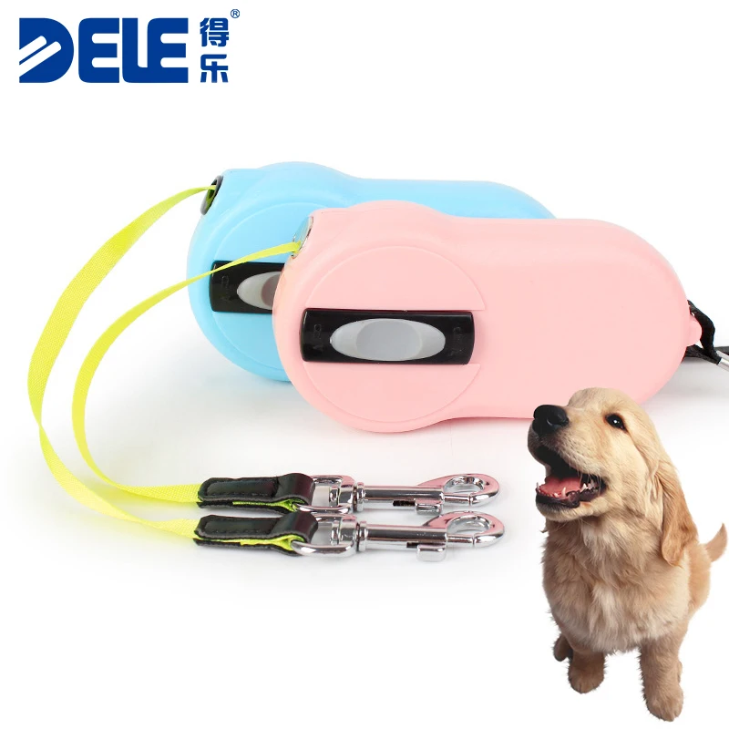 

DELE 2 Meters Pet Dog Automatic Retractable Leash ABS Flexi Small Dog Walking Lead Dog Extendable Traction Rope Leash