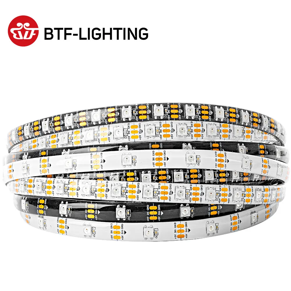 Beste Ws2812b 1 m 4 m 5 m 30 60 100 144 leds m 2812 led strip IP30 IP65 IP67 Waterdichte Zwarte PCB Wit PCB DC5V