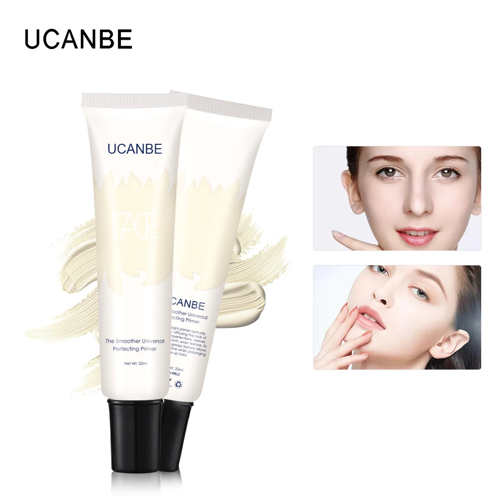 

UCANBE Face Smooth Primer make up Pores Invisible Brighten Dull Skin Color Whitening Cream Wrinkle Cover makeup Base Balm 25ml