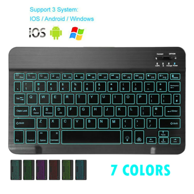 Bluetooth клавиатура для планшета 78 клавиш совместимый ipad samsung huawei Windows планшет с
