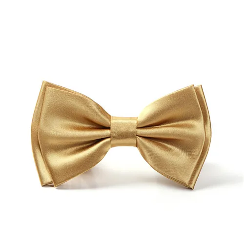 Модный высококачественный классический галстук-бабочка для мужчин и женщин, 25 цветов, классический галстук-бабочка для свадебной вечеринки/галстук-бабочка - Цвет: Golden