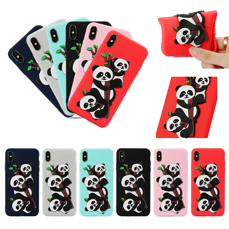 

Luxury Anti-scratch Panda Patch Style Phone Soft TPU Silicone Cover Case Shell Coque Capa Fundas for Apple iPhone X XS MAX XR