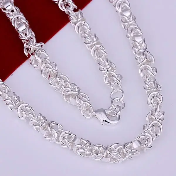 N061 Hot Sale Free Shipping Silver Fine Jewelry Wholesale 925-Sterling-Silver Charms Fashion Dragon Head Shrimp Lock Necklace | Украшения и