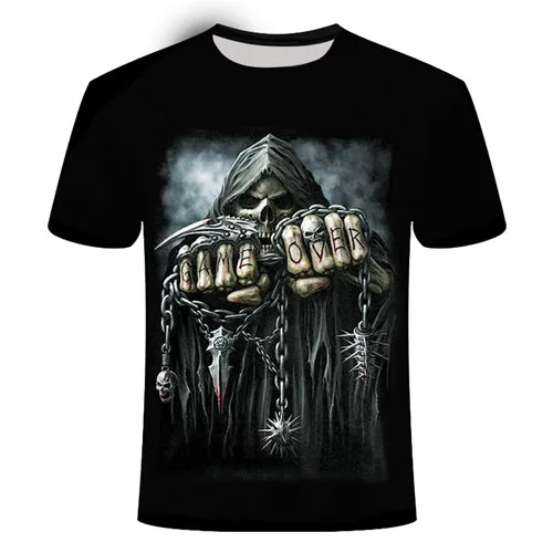 New Cloudstyle Own Design Men's tshirt 3D Gun Warrior Tshirt Print Knife Harajuku Tops Tee Short Sleeve Fitness t-shirtshirt 6xl - Цвет: 0666