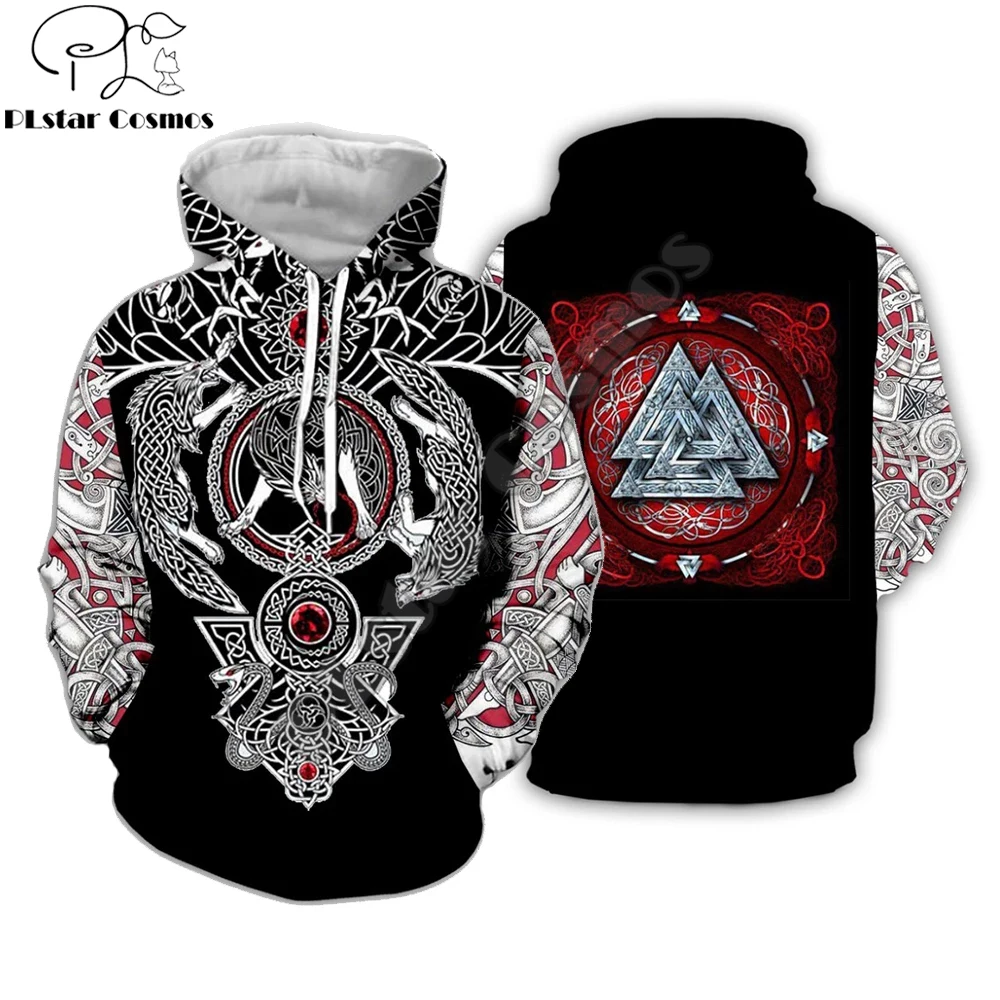 

PLstar Cosmos 2019 New fashion Harajuku hoodies Viking Tattoo 3D All Over Printed For Men&Women Hoodie/Sweatshirt WS-022