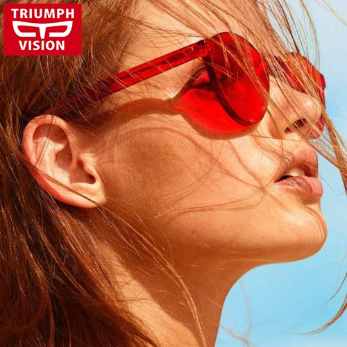 승리 비전 명확한 캔디 컬러 선글라스 라운드 여성 음영 투명 두꺼운 태양 안경 무테 브랜드 디자이너