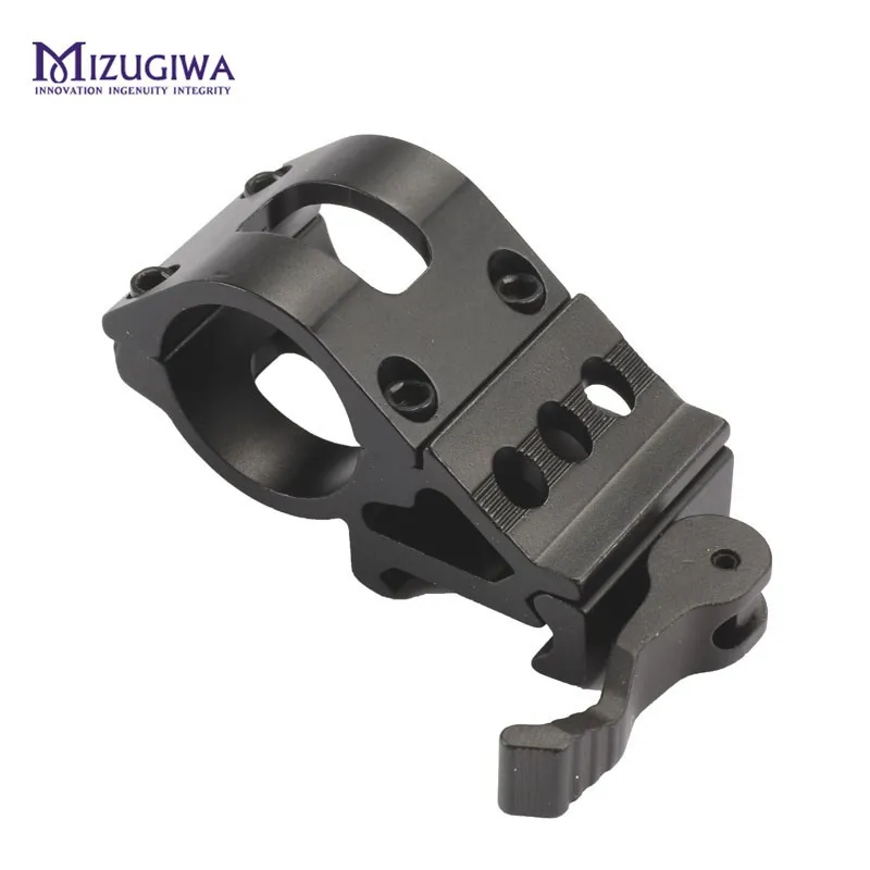 

Tactical Quick Release Side 25.4MM Ring Offset 20mm Rail Clamp for Flashlight Laser Scope Mount Picatinny 45 Degree Hunting Caza