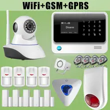 Cámara de Red G90B Chuangkesafe WiFi Inalámbrica GSM Alarma Antirrobo Intruso Sirena de Destello Al Aire Libre